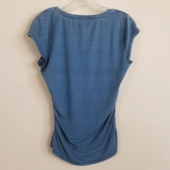 WHBM Ruched Cap Sleeve Top Small - Picture 4 of 4